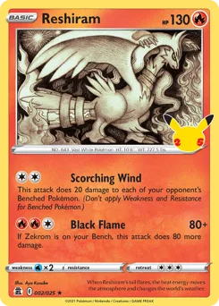 Reshiram • Celebrations • Normal