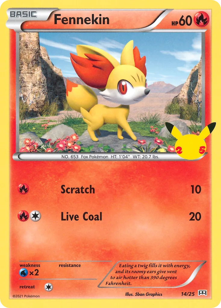 Fennekin (mcd21 014) – McDonald's Collection 2021 – Normal