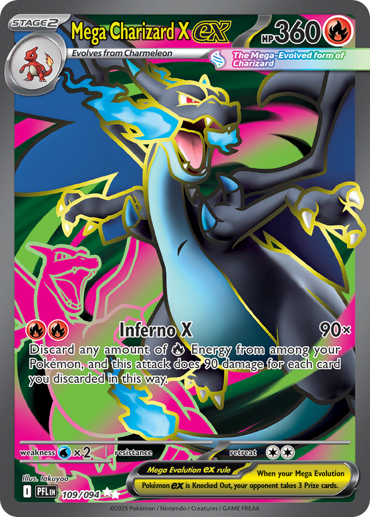 Mega Charizard X ex (PFL 109) – Phantasmal Flames – Normal