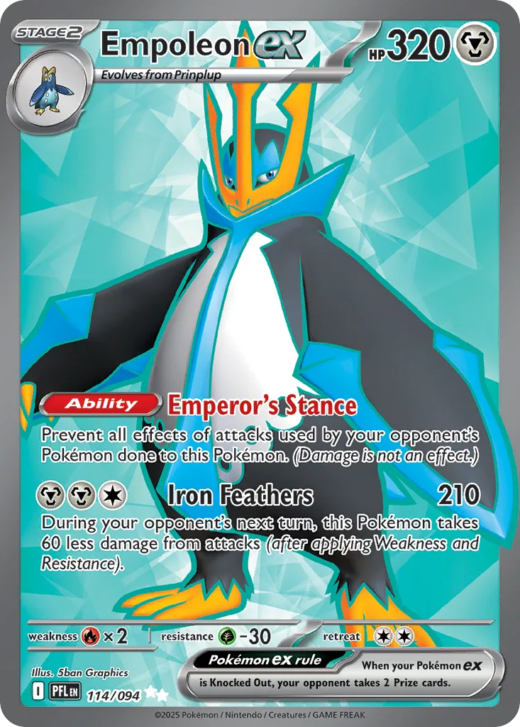Empoleon ex (PFL 114) – Phantasmal Flames – Normal