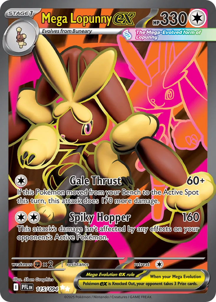 Mega Lopunny ex (PFL 115) – Phantasmal Flames – Normal