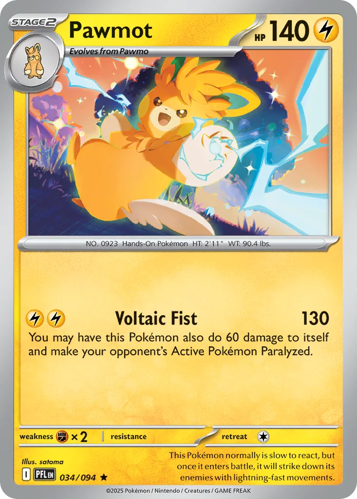 Pawmot - HOLO (PFL 034) – Phantasmal Flames – Normal
