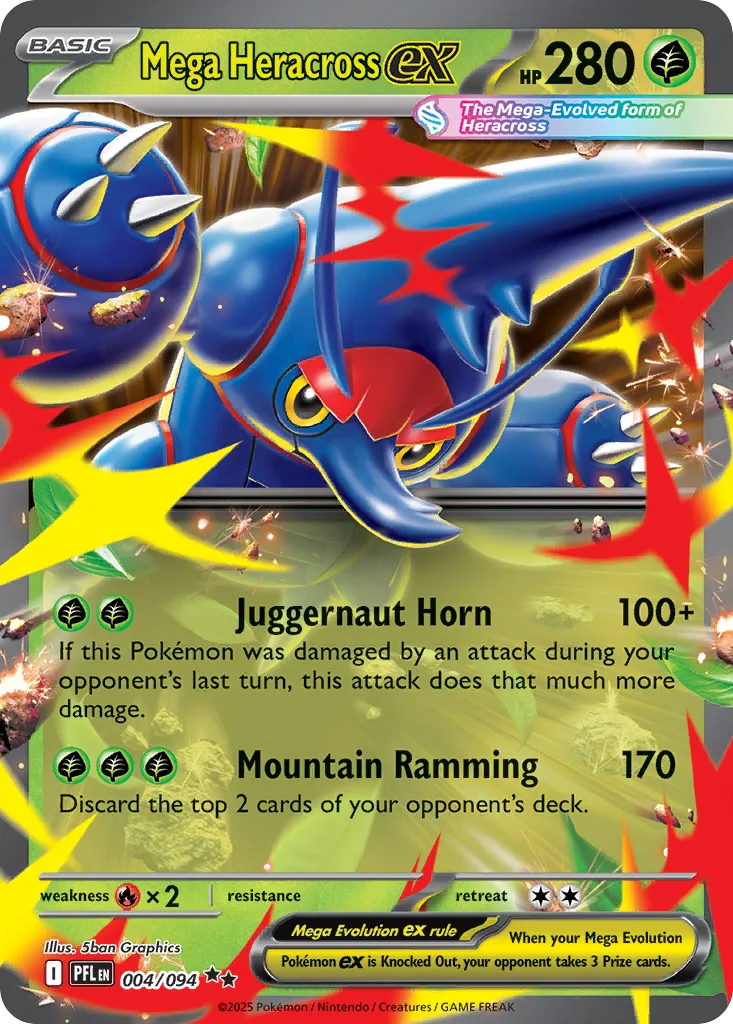 Mega Heracross ex (PFL 004) – Phantasmal Flames – Normal