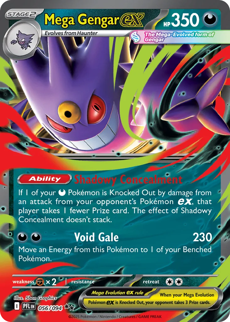 Mega Gengar ex (PFL 056) – Phantasmal Flames – Normal