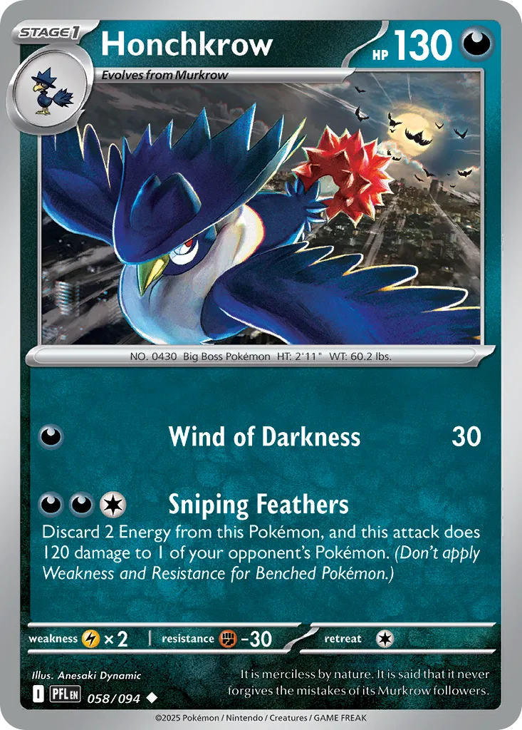 Honchkrow (PFL 058) – Phantasmal Flames – Normal