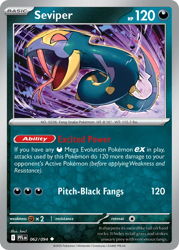 Seviper (PFL 062) – Phantasmal Flames – Normal