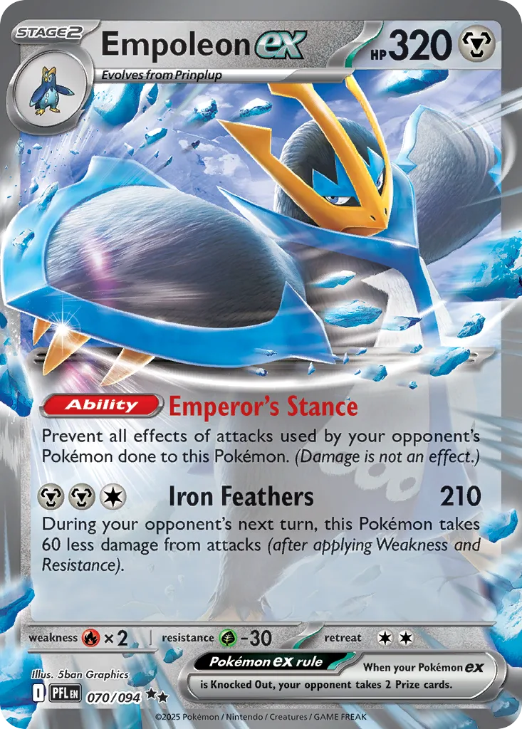 Empoleon ex (PFL 070) – Phantasmal Flames – Normal
