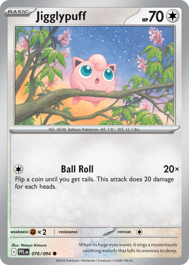 Jigglypuff (PFL 076) – Phantasmal Flames – Reverse Holo