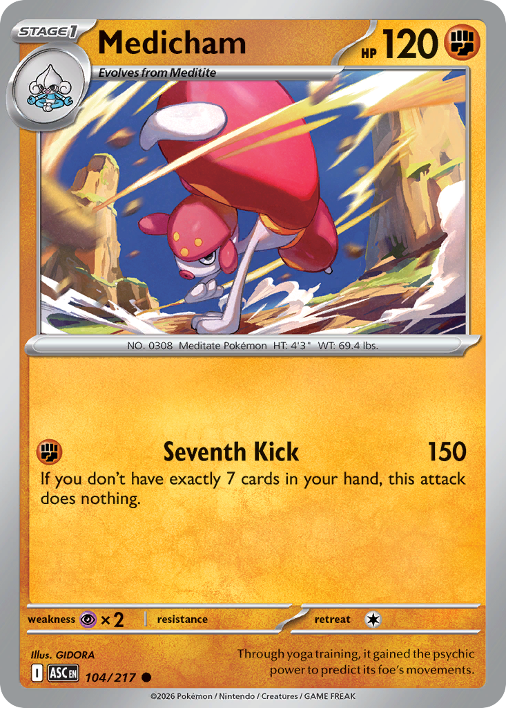 Medicham - Reverse Holo - Ball Pattern (ASC 104) – Ascended Heroes – Normal