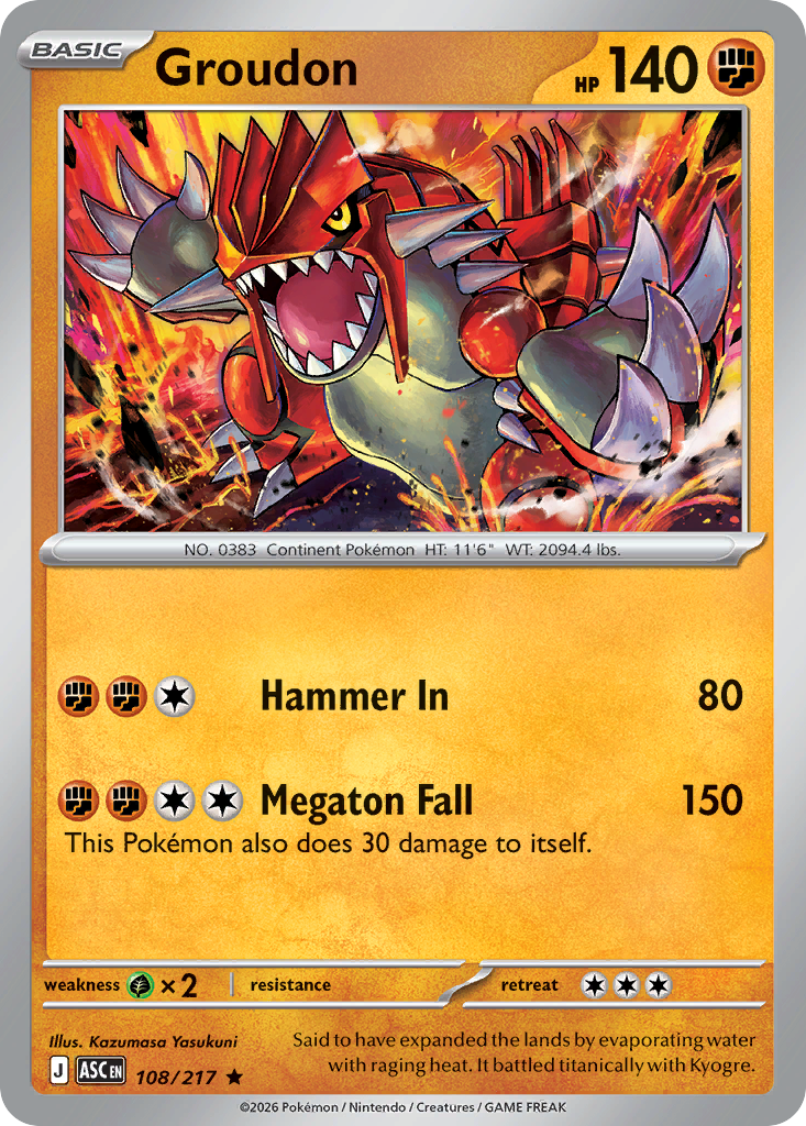 Groudon (ASC 108) – Ascended Heroes – Normal