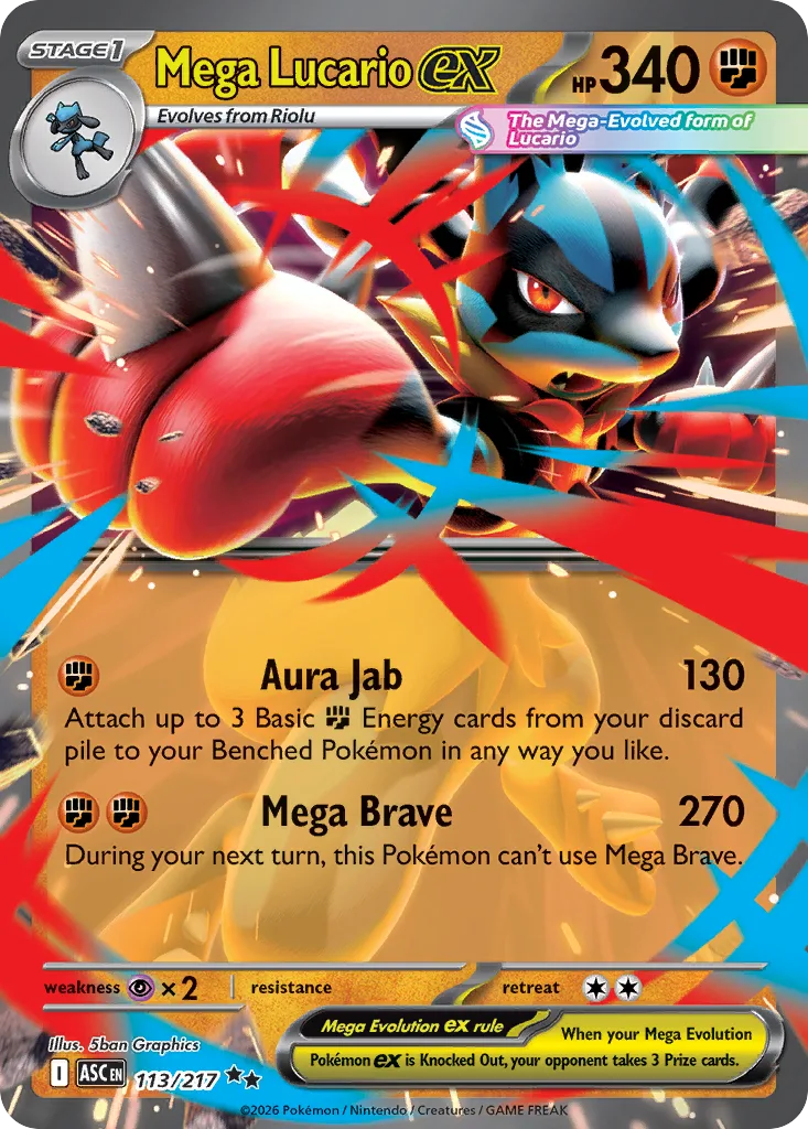Mega Lucario ex (ASC 113) – Ascended Heroes – Normal