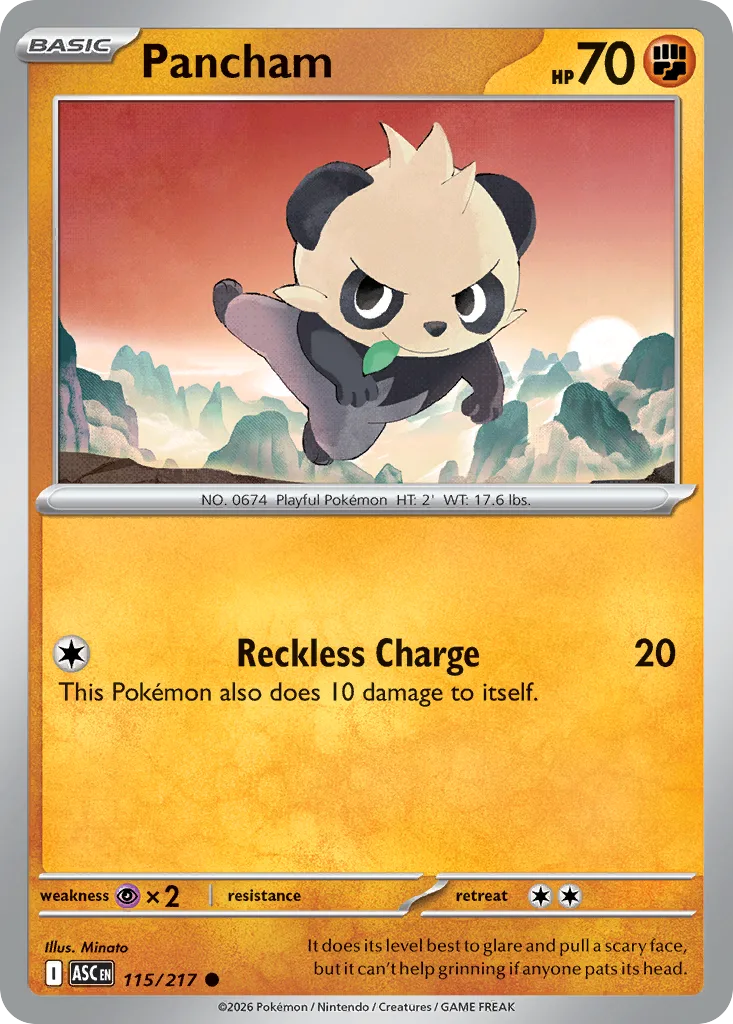 Pancham - Reverse Holo - Energy Pattern (ASC 115) – Ascended Heroes – Normal