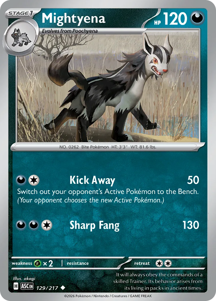 Mightyena (ASC 129) – Ascended Heroes – Normal
