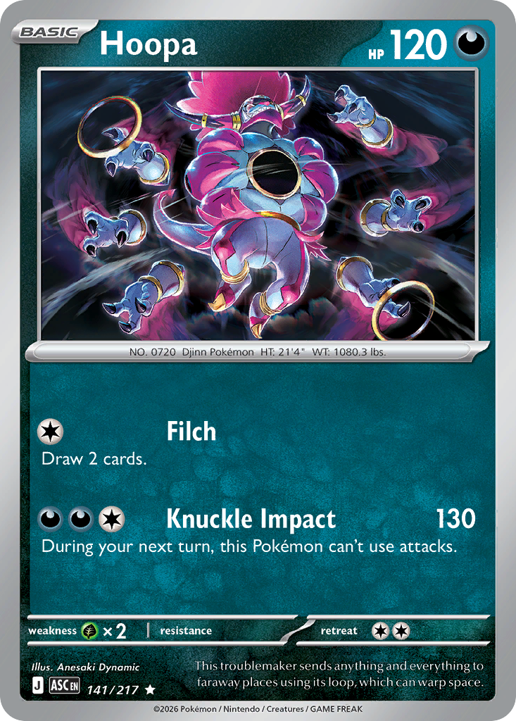 Hoopa - Reverse Holo - Ball Pattern (ASC 141) – Ascended Heroes – Normal