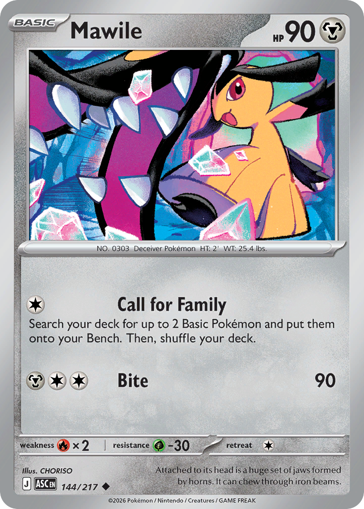 Mawile - Reverse Holo - Energy Pattern (ASC 144) – Ascended Heroes – Normal