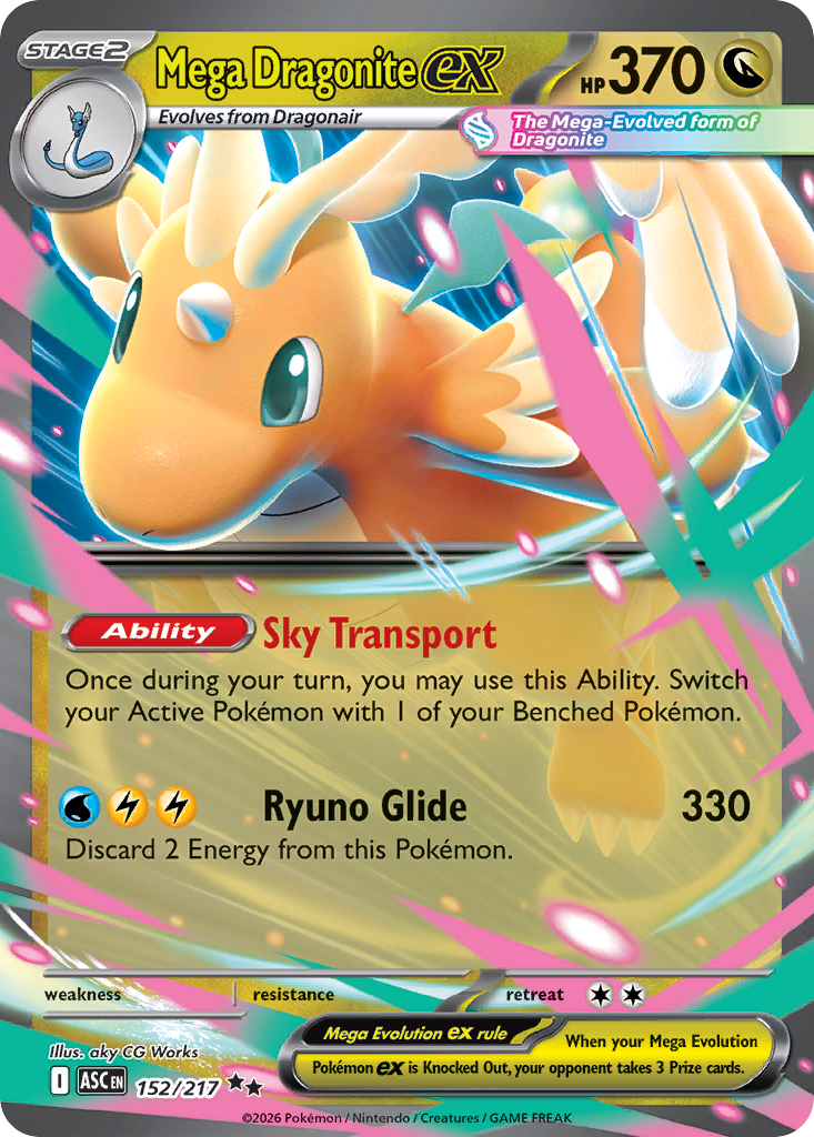 Mega Dragonite ex (ASC 152) – Ascended Heroes – Normal