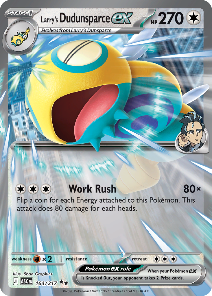 Larry's Dudunsparce ex (ASC 164) – Ascended Heroes – Normal