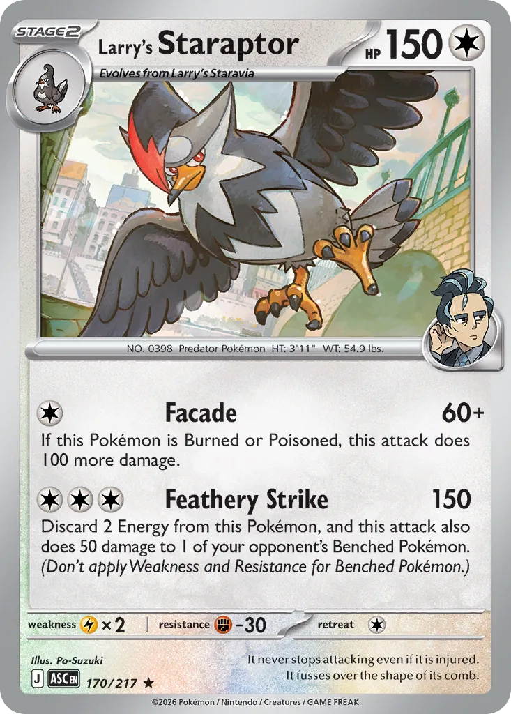 Larry's Staraptor - Holo (ASC 170) – Ascended Heroes – Normal