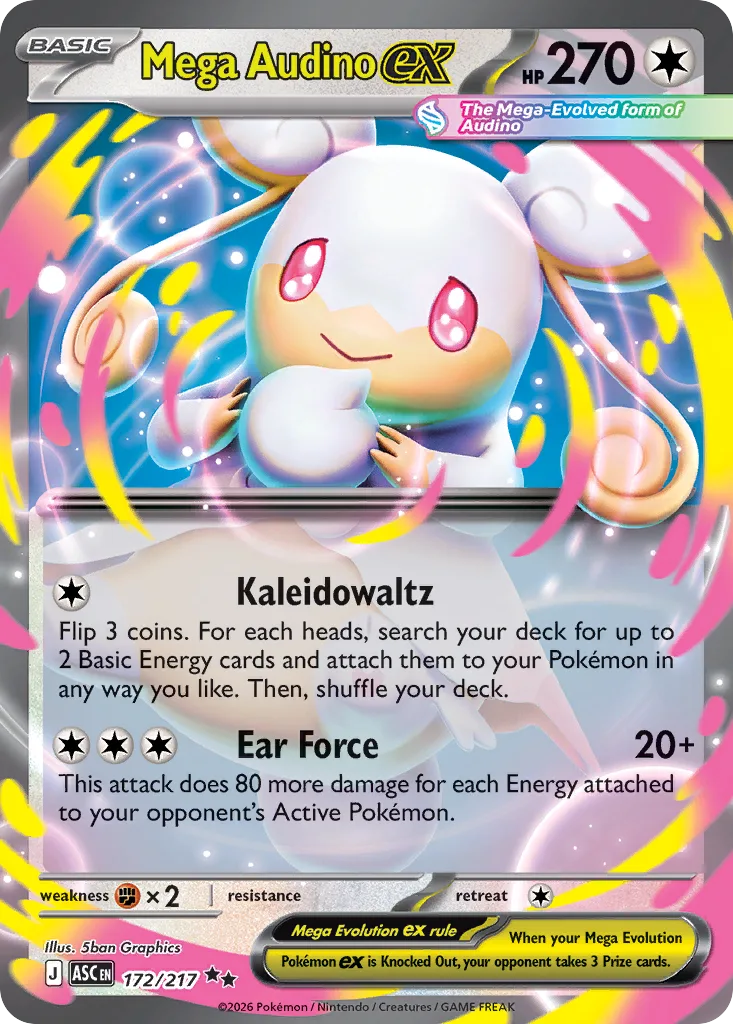 Mega Audino ex (ASC 172) – Ascended Heroes – Normal