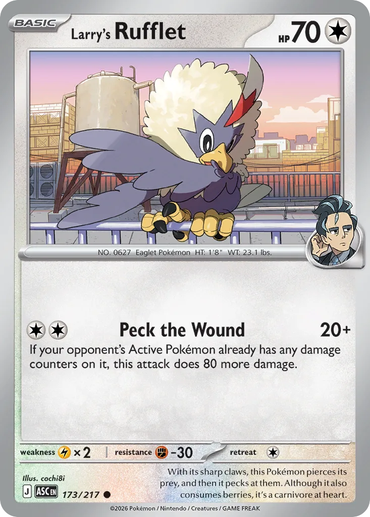 Larry's Rufflet - Reverse Holo - Energy Pattern (ASC 173) – Ascended Heroes – Normal