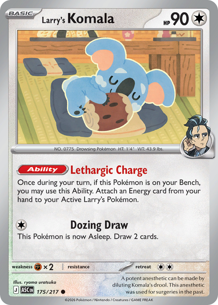 Larry's Komala - Reverse Holo - Energy Pattern (ASC 175) – Ascended Heroes – Normal