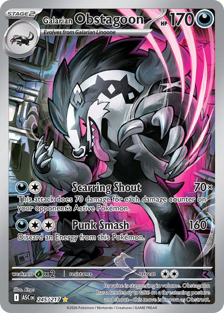 Galarian Obstagoon (ASC 245) – Ascended Heroes – Normal