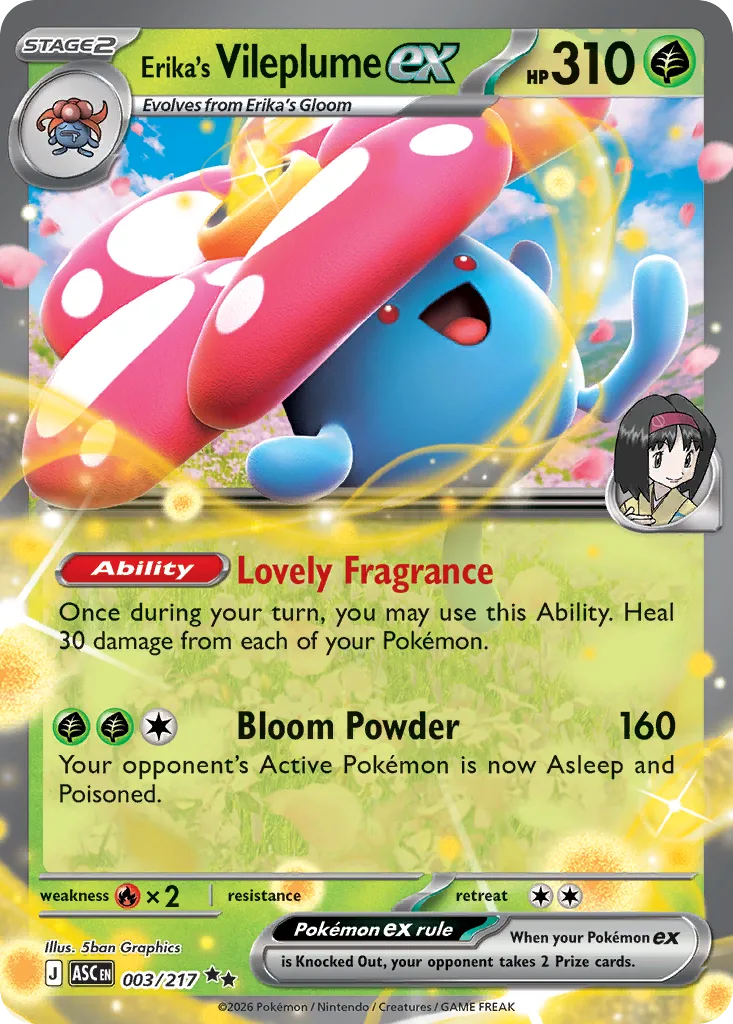 Erika's Vileplume ex (ASC 003) – Ascended Heroes – Normal