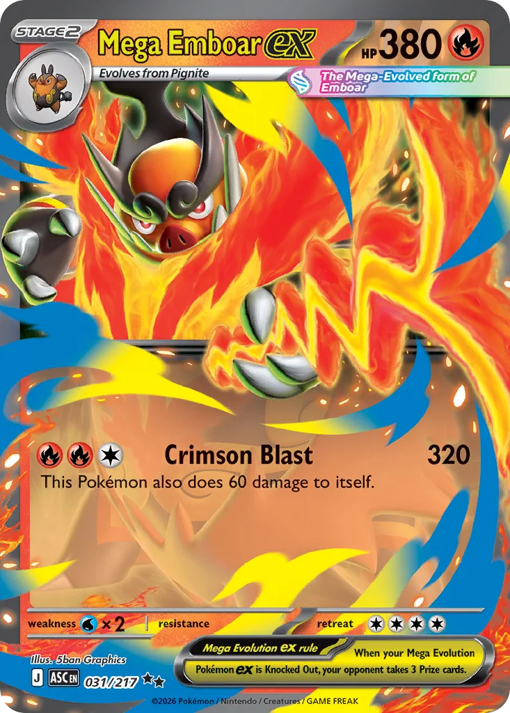 Mega Emboar ex (ASC 031) – Ascended Heroes – Normal