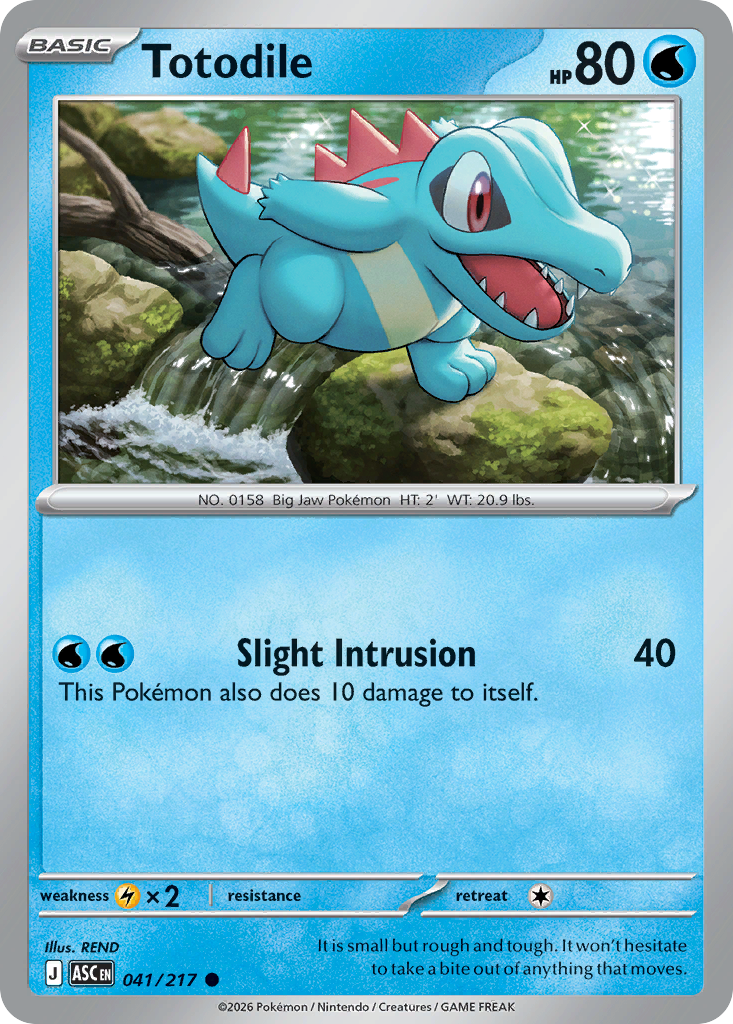 Totodile - Reverse Holo - Ball Pattern (ASC 041) – Ascended Heroes – Normal