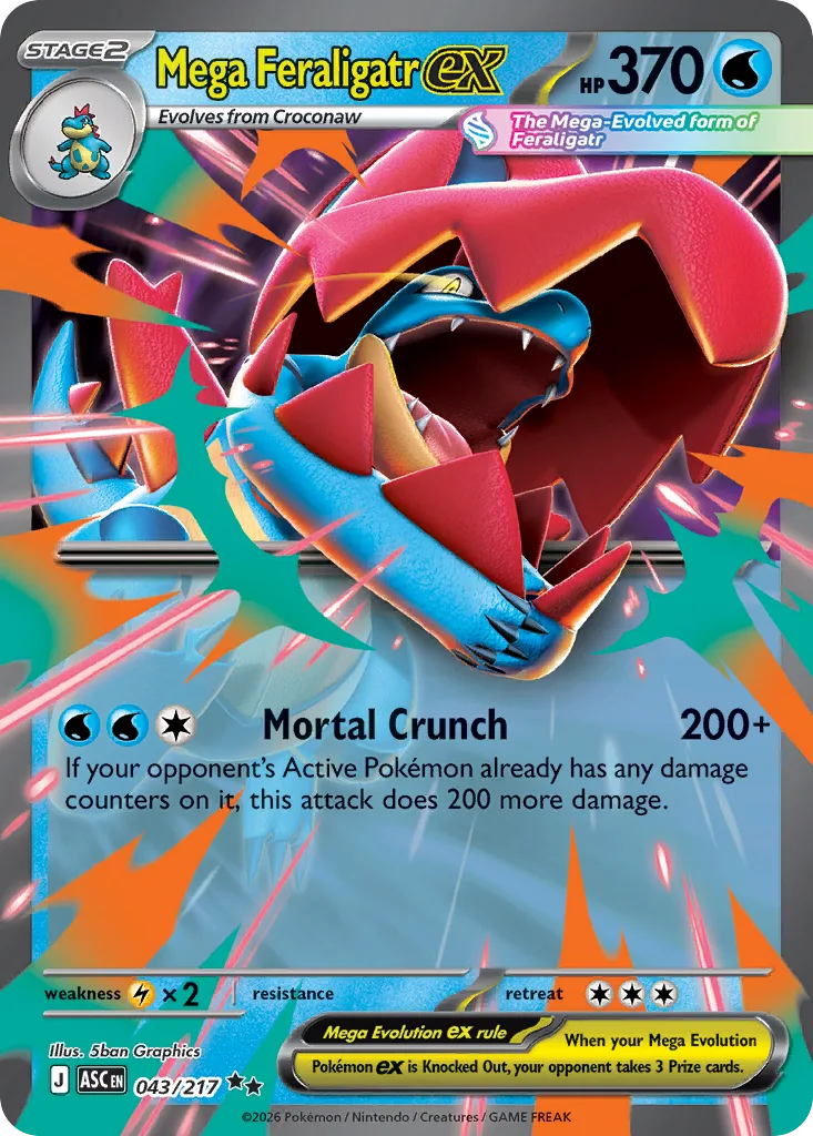 Mega Feraligatr ex (ASC 043) – Ascended Heroes – Normal