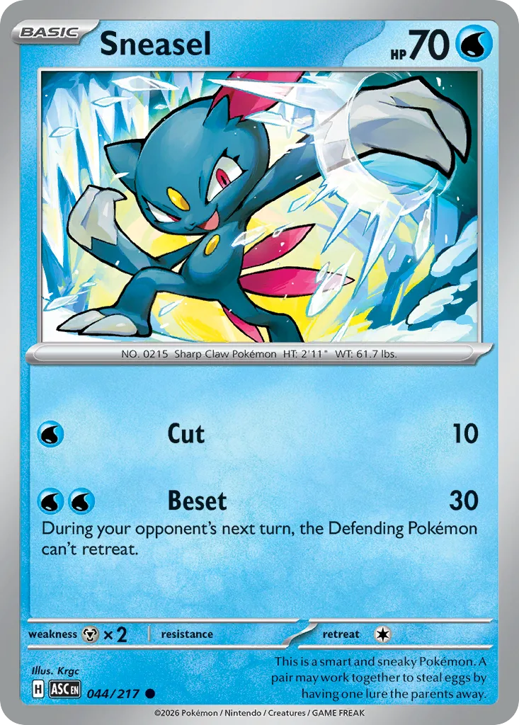Sneasel (ASC 044) – Ascended Heroes – Normal