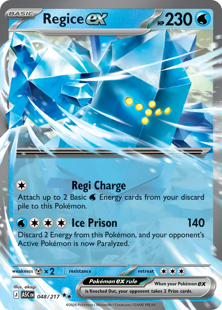 Regice ex (ASC 048) – Ascended Heroes – Normal