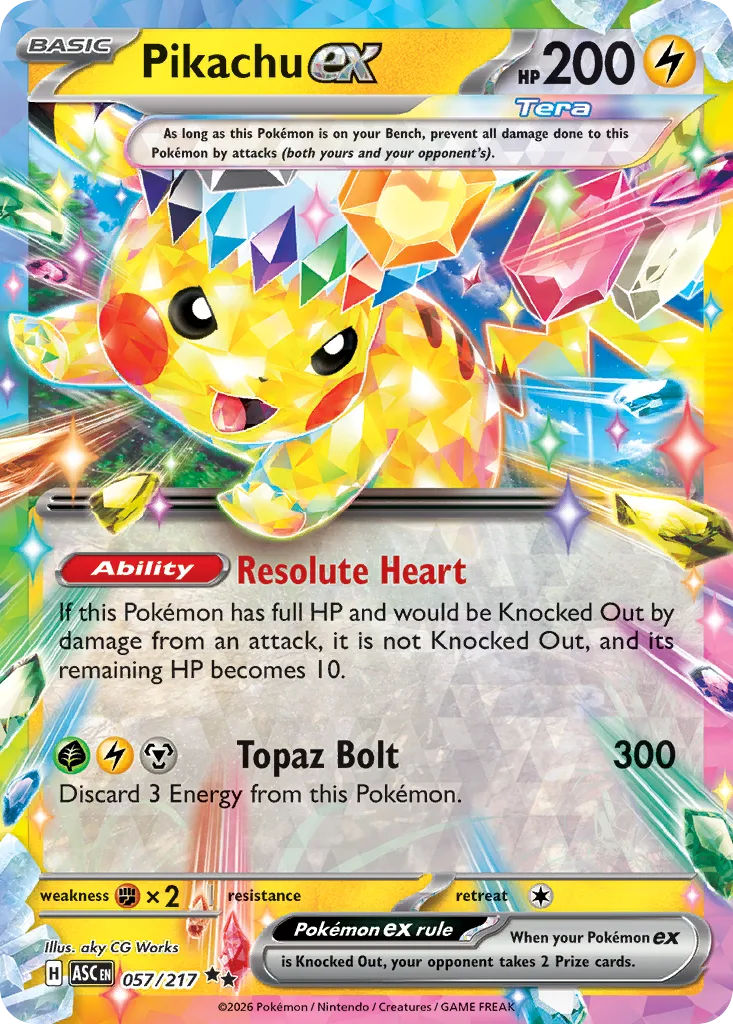 Pikachu ex (ASC 057) – Ascended Heroes – Normal