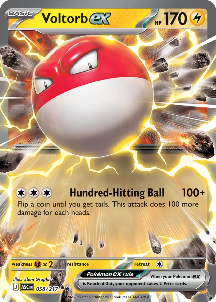 Voltorb ex (ASC 058) – Ascended Heroes – Normal