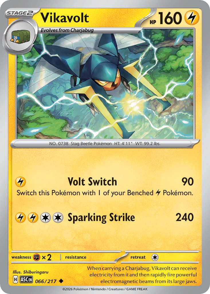 Vikavolt - Reverse Holo - Ball Pattern (ASC 066) – Ascended Heroes – Normal