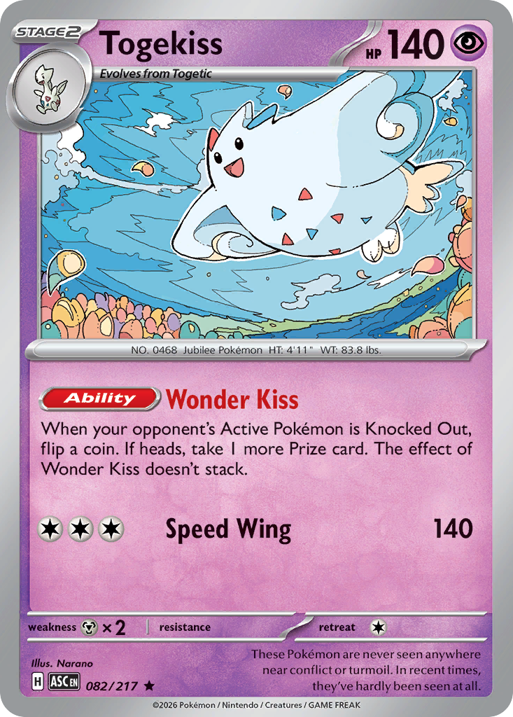 Togekiss - Reverse Holo - Ball Pattern (ASC 082) – Ascended Heroes – Normal