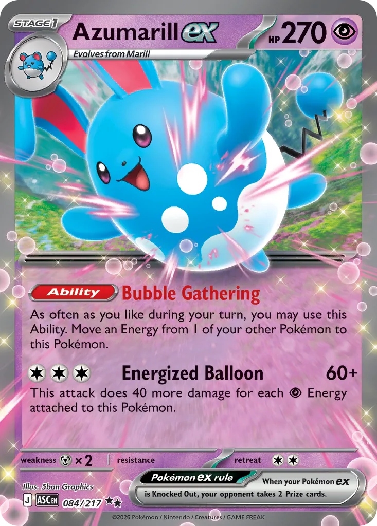 Azumarill ex (ASC 084) – Ascended Heroes – Normal