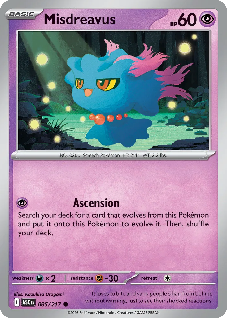 Misdreavus (ASC 085) – Ascended Heroes – Normal