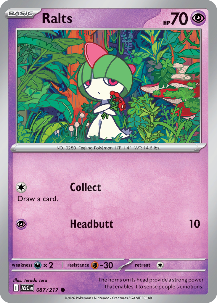 Ralts - Reverse Holo - Ball Pattern (ASC 087) – Ascended Heroes – Normal