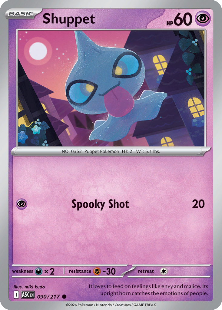 Shuppet - Reverse Holo - Ball Pattern (ASC 090) – Ascended Heroes – Normal