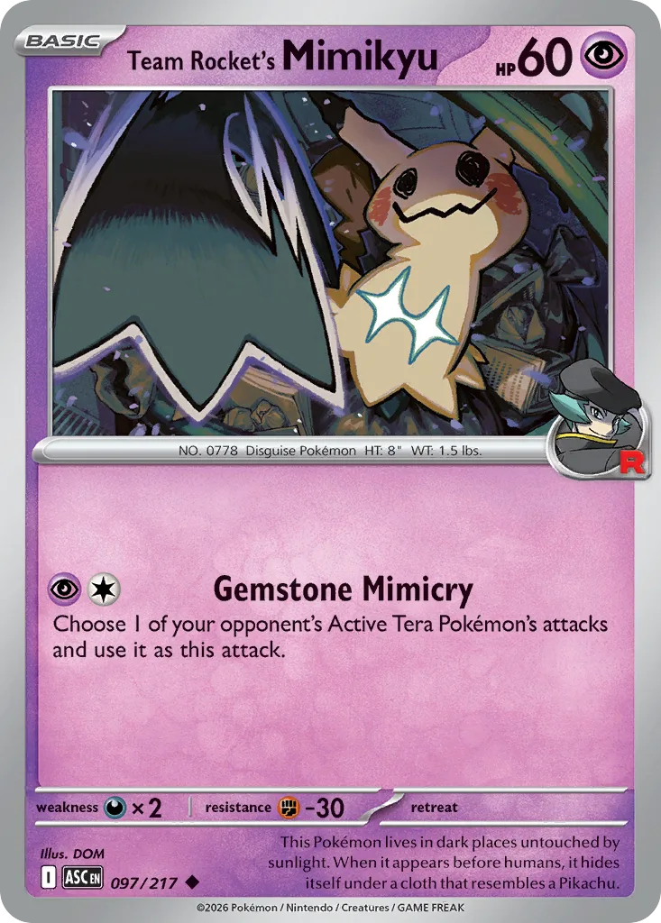 Team Rocket's Mimikyu (ASC 097) – Ascended Heroes – Normal