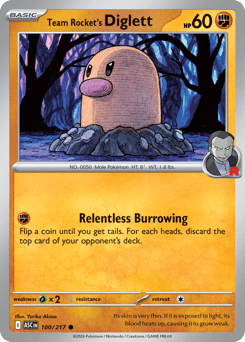 Team Rocket's Diglett - Reverse Holo - Team Rocket – Ascended Heroes – Reverse Holo