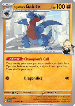 Cynthia's Gabite - Reverse Holo - Ball Pattern – Ascended Heroes – Reverse Holo