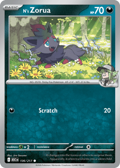 N's Zorua - Reverse Holo - Energy Pattern – Ascended Heroes – Reverse Holo