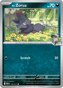 N's Zorua - Reverse Holo - Energy Pattern