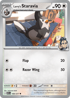 Larry's Staravia - Reverse Holo - Energy Pattern – Ascended Heroes – Reverse Holo