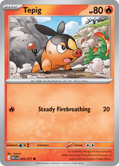 Tepig - Reverse Holo - Energy Pattern – Ascended Heroes – Reverse Holo