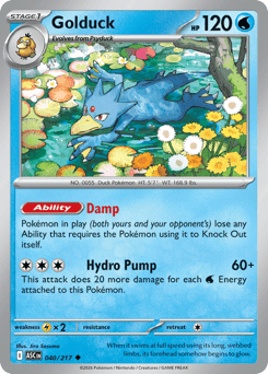 Golduck - Reverse Holo - Energy Pattern – Ascended Heroes – Reverse Holo
