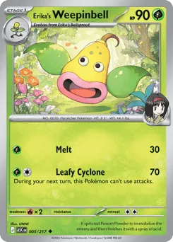 Erika's Weepinbell - Reverse Holo - Energy Pattern – Nr. Pokedex 070