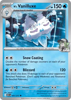 N's Vanilluxe - Reverse Holo - Ball Pattern